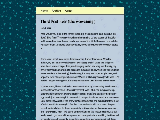 blog/posts/2024-07-26-Third-Post-Ever-(the-wowening) screenshot