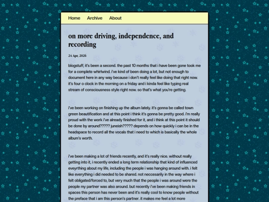 blog/posts/2026-04-24-on-more-driving,-independence,-and-recording screenshot