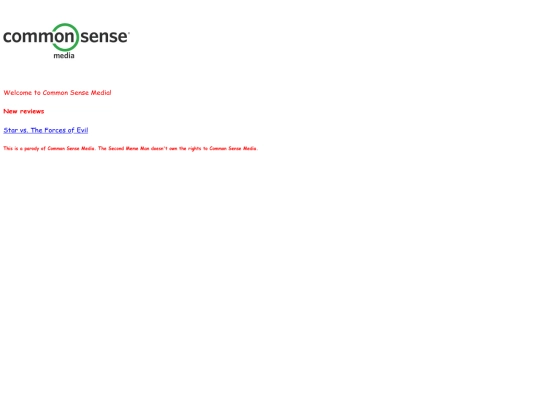 commonsensemediaparody screenshot