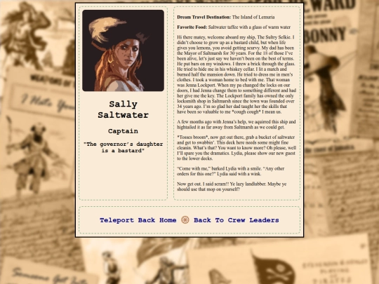 About Me/bio-sally screenshot