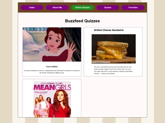 About Me/buzzfeed-quizzes screenshot