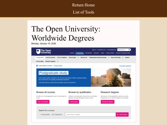 Tools For Life/tool-global-university screenshot
