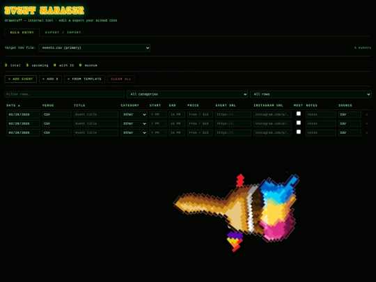 event-manager screenshot