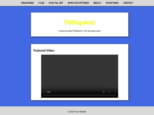 f00lsp4nzi website  screenshot