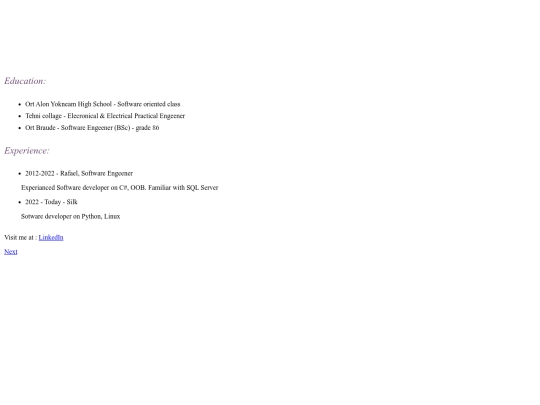 resume screenshot