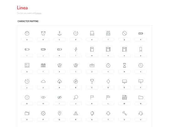 Linealcons/icons-reference screenshot