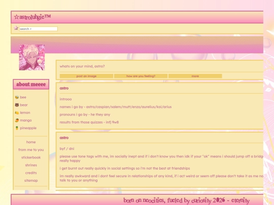 about-me screenshot
