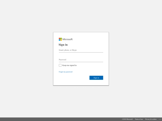 login screenshot