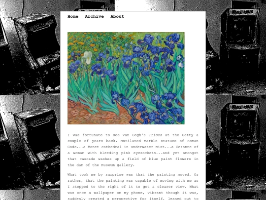 blog/posts/2021-04-02-Cloud-Dreams-and-Touching-Van-Gogh's-Irises screenshot