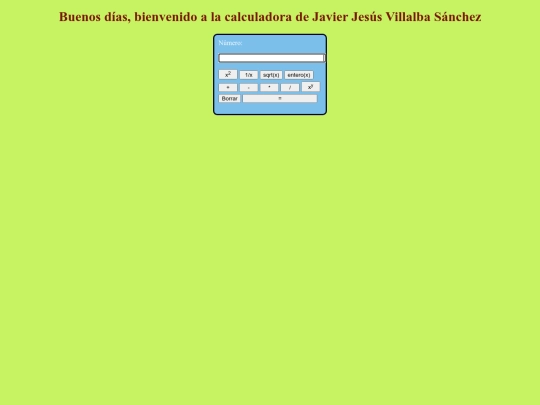 mooc/calculadora Javier Villalba Sanchez screenshot