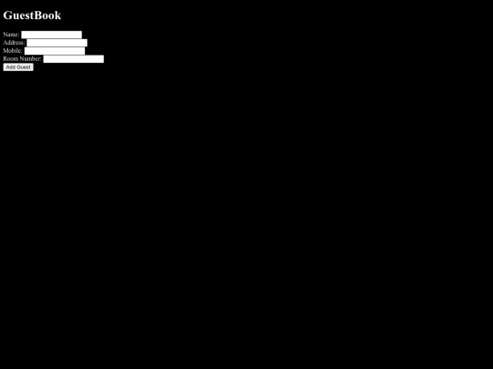 guestbook screenshot