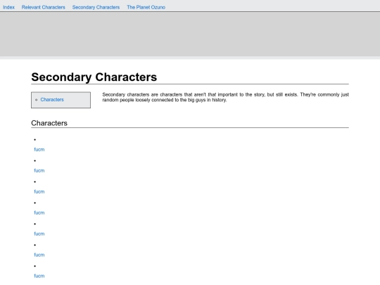 secondarycharacters screenshot