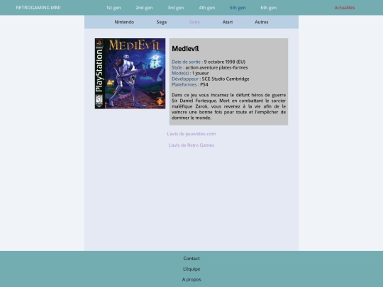 Neocities/html/Sony/Playstation/medievil screenshot