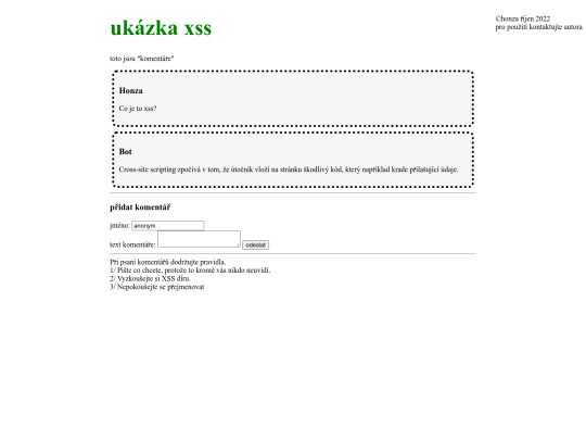 xss screenshot