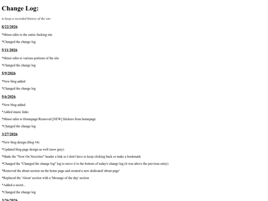 changelog/changelog screenshot