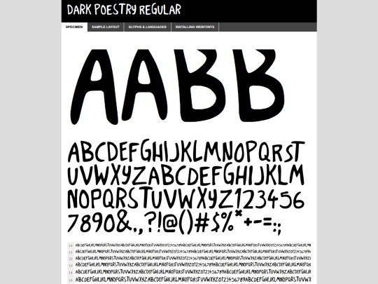 fonts/dark-poestry/dark_poestry-demo screenshot