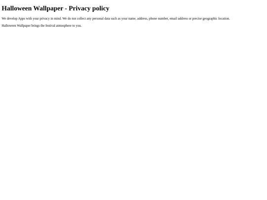 HalloweenWallpaper/PrivacyPolicy screenshot