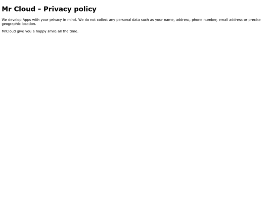 MrCloud/PrivacyPolicy screenshot