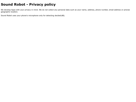 SoundRobot/PrivacyPolicy screenshot