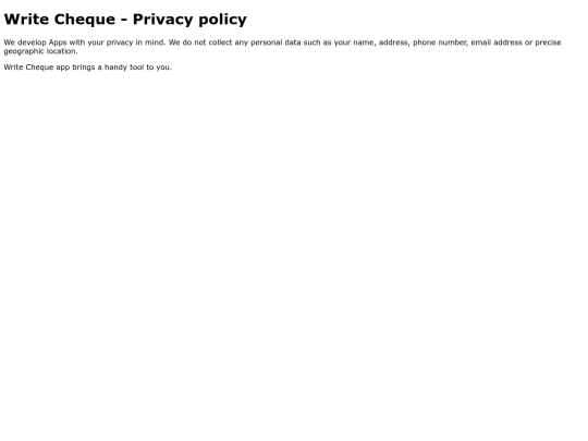WriteCheque/PrivacyPolicy screenshot
