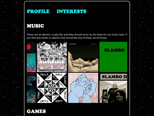 interests screenshot