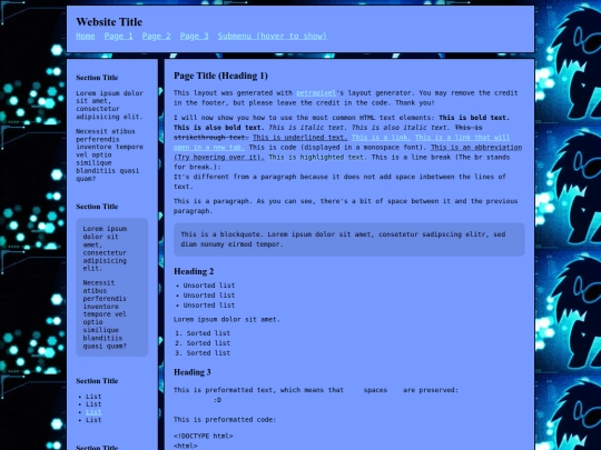 index screenshot
