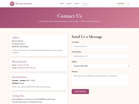 Last project/contact screenshot