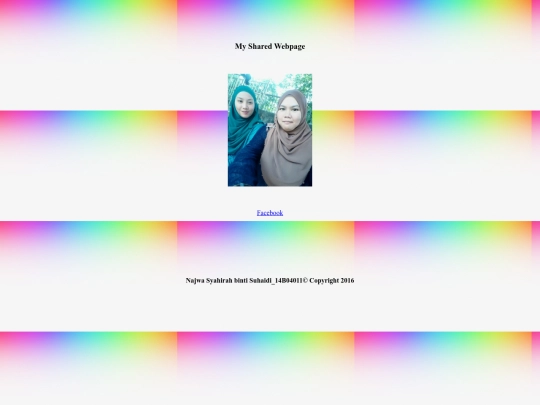 MySharedWebpage screenshot