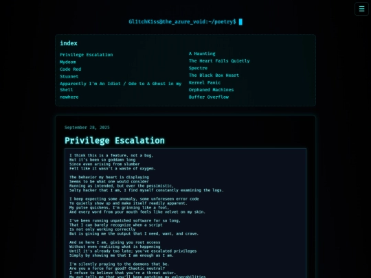 poetry screenshot