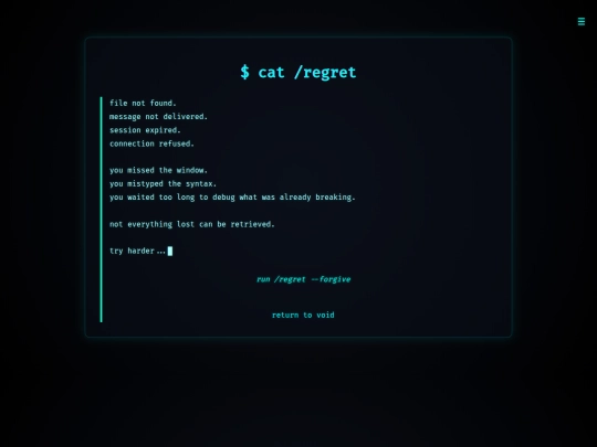 regrets screenshot