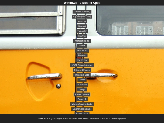 apps screenshot