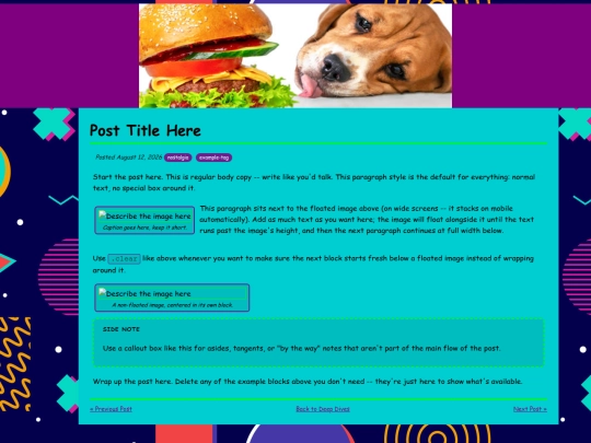 template-writing screenshot