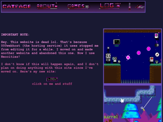 archive/catpage/about screenshot