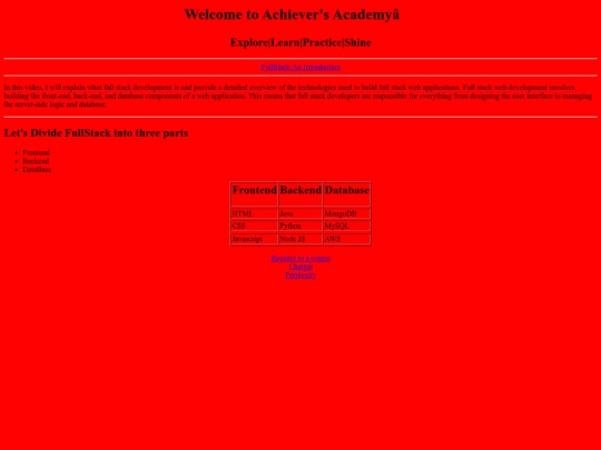 Registration screenshot