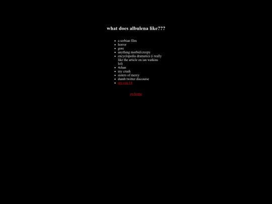 pages/interests screenshot