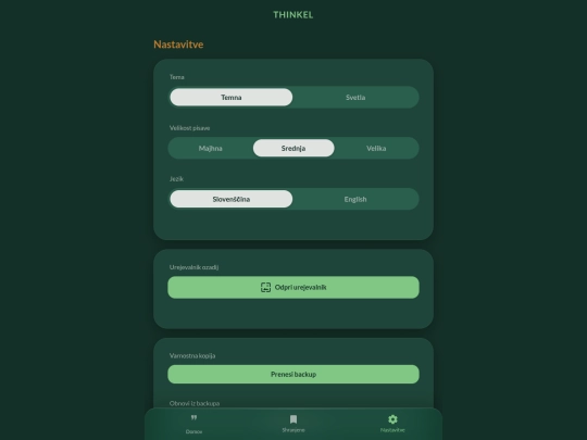 settings screenshot