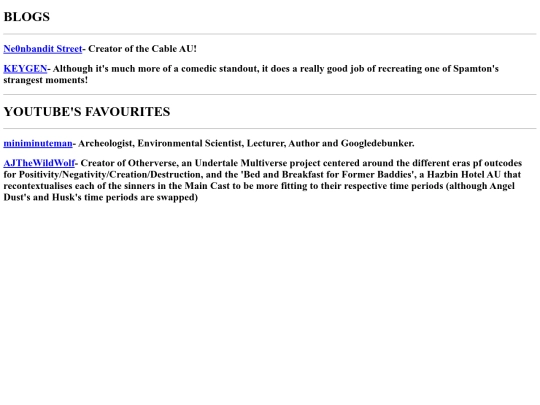 links screenshot