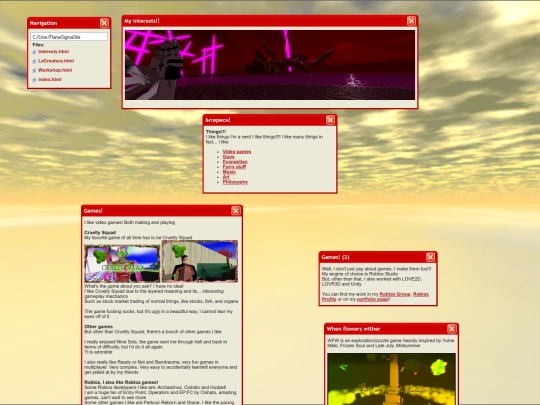 Interests screenshot
