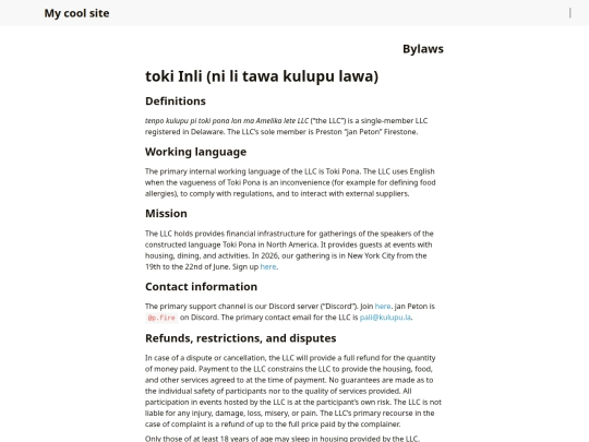 bylaws screenshot