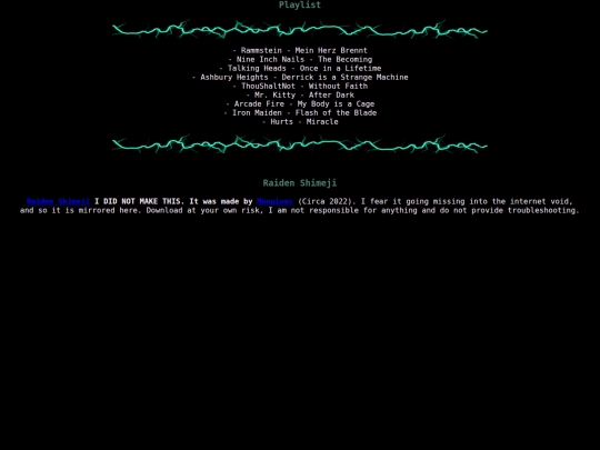 RAIDEN/etc screenshot