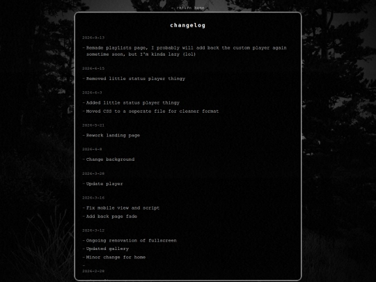 changelog screenshot
