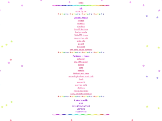 categories screenshot