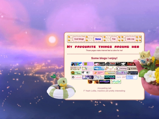 links screenshot