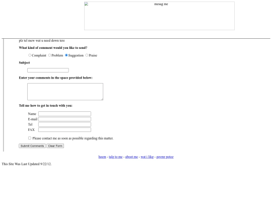 feedback screenshot