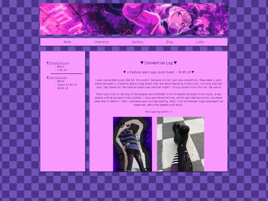 blog/convention-log screenshot