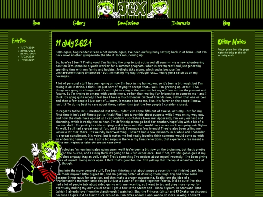 blog screenshot