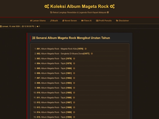 Senarai Album-Mageta-Rock screenshot