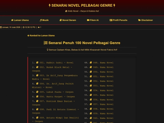 Senarai100Novel screenshot