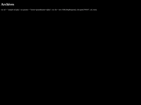 Archives screenshot