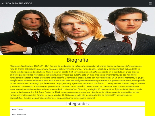 BANDAS/nirvana screenshot